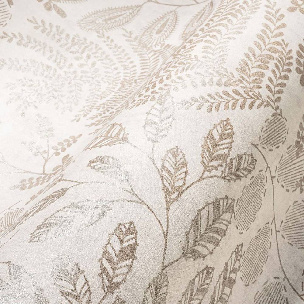 Kaeppel Vliestapete Palmen Blätter Creme Gold florale Muster Tapete Wohnzimmer Blitzverkäufe