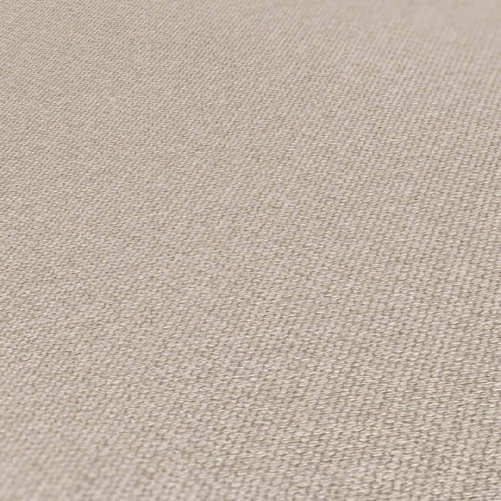 Kaeppel Tapete Greige - Uni Vliestapete Beige Grau - Stoffoptik Wandtapete Sonderangebot