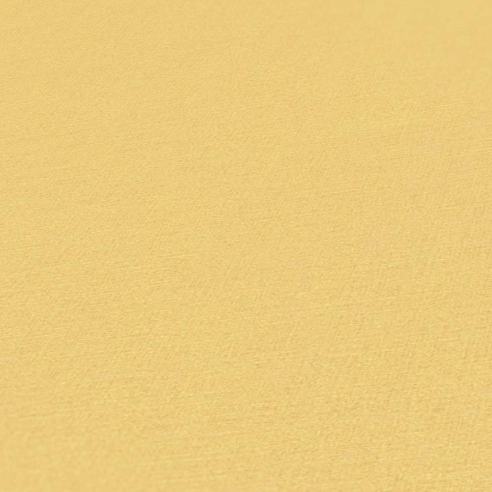 Kaeppel Uni-Vliestapete Gelb einfarbig mit leichter Textilstruktur von A.S. Creation Tapete Sonnengelb Begrenztes Angebot