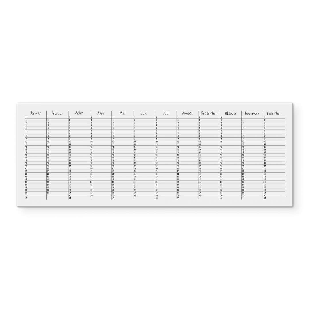Kaeppel Memoboard Glas/Acryl Jahresplaner Panorama - transparent Große Rabatte