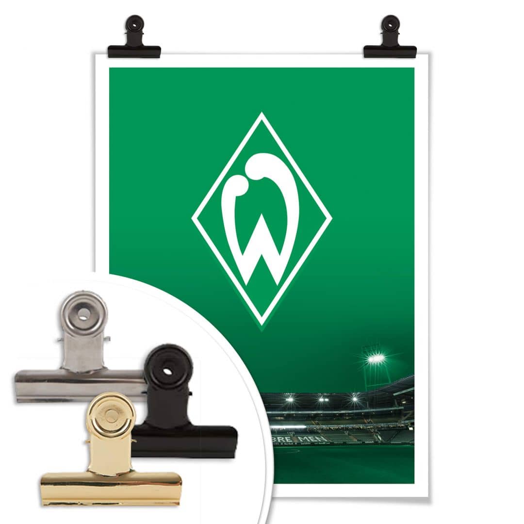 Kaeppel Poster Werder Bremen Logo mit Tribüne Sonderangebote