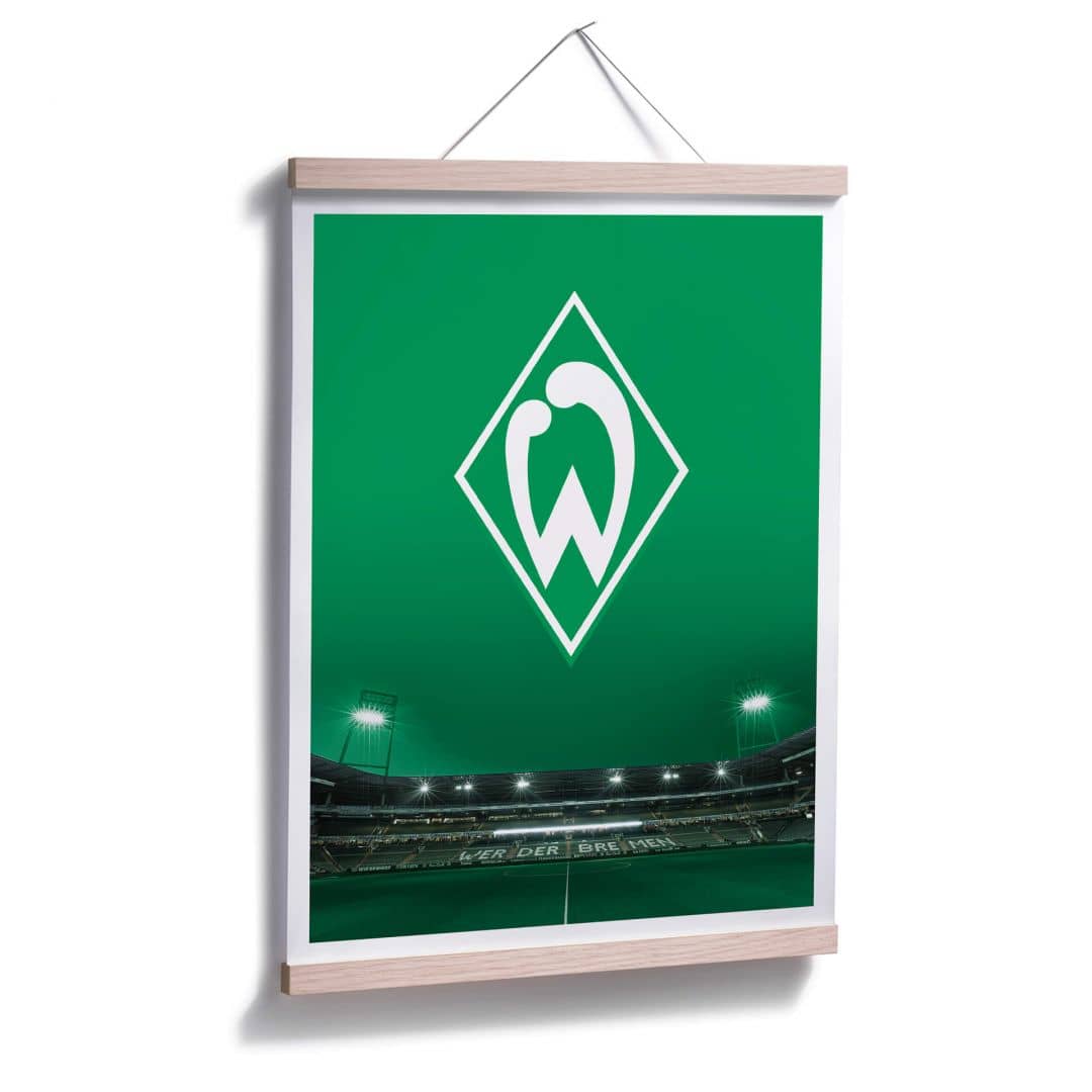 Kaeppel Poster Werder Bremen Logo mit Tribüne Sonderangebote