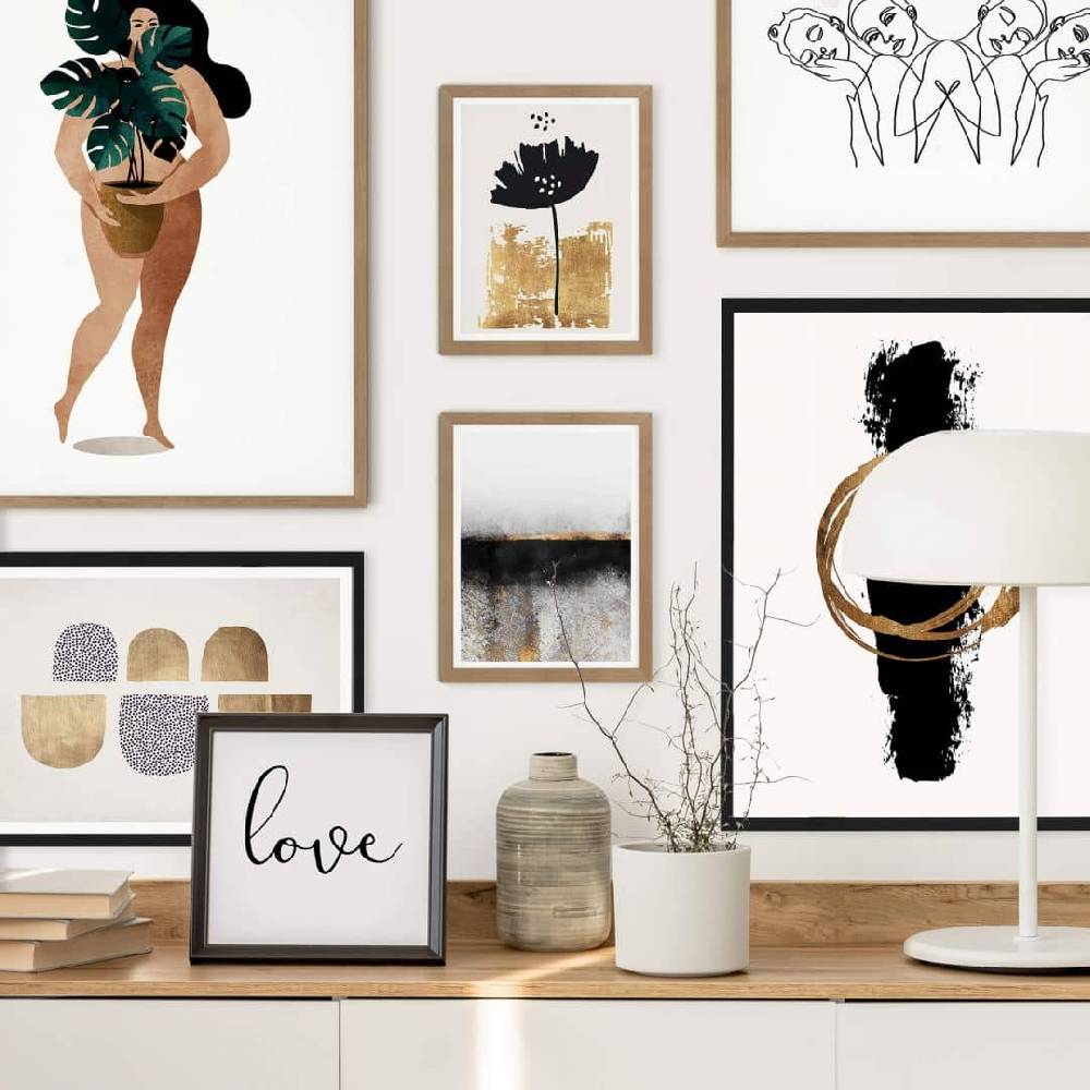Kaeppel Poster Kubistika - Schwarze Blume Bis zu 50% Rabatt