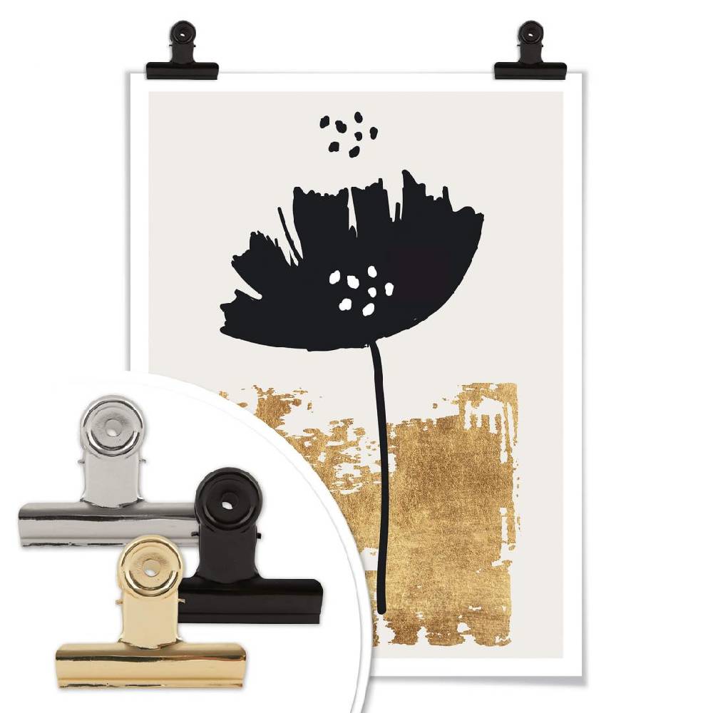 Kaeppel Poster Kubistika - Schwarze Blume Bis zu 50% Rabatt