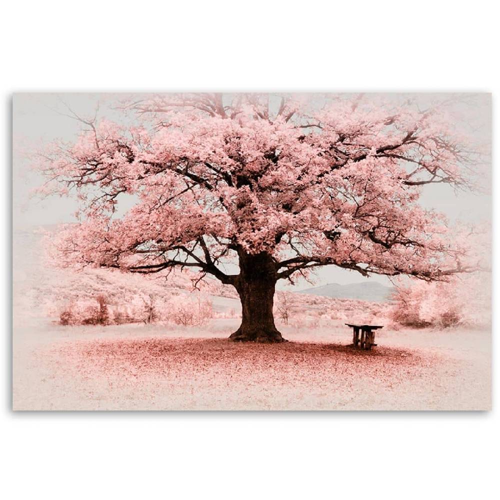 Kaeppel Leinwandbild, Rosa Baum Abstraktion Natur Sonderangebot der Fabrik