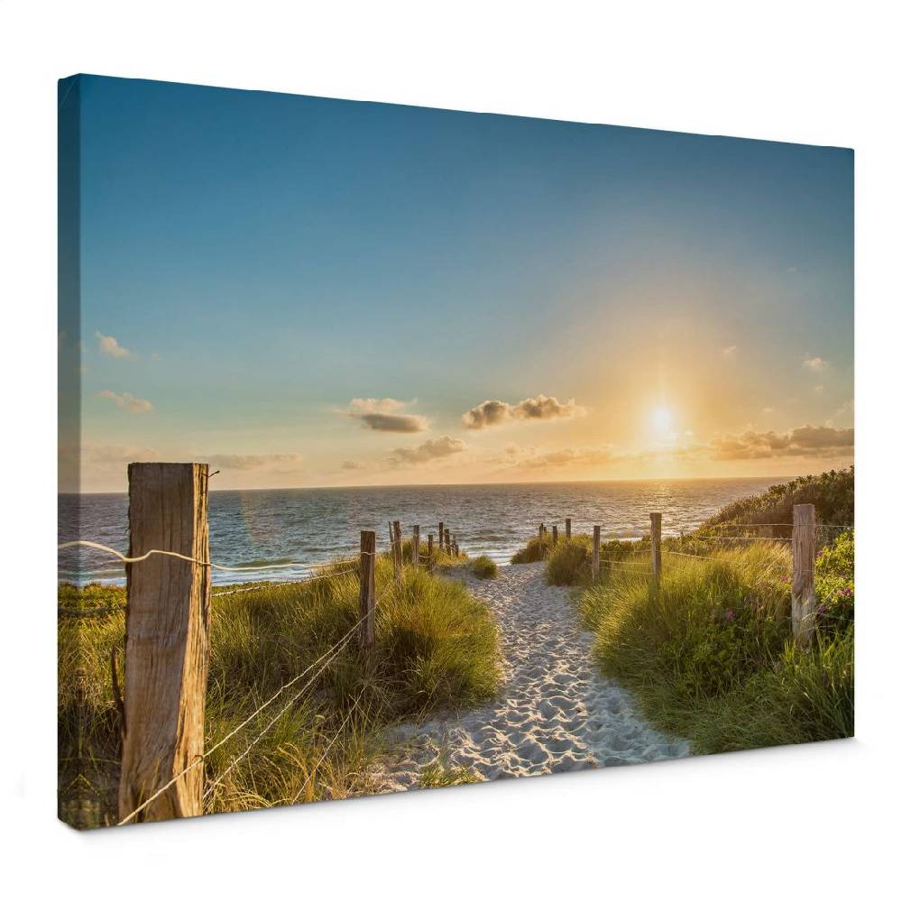 Kaeppel Leinwandbild Sonnenuntergang an der Ostsee
