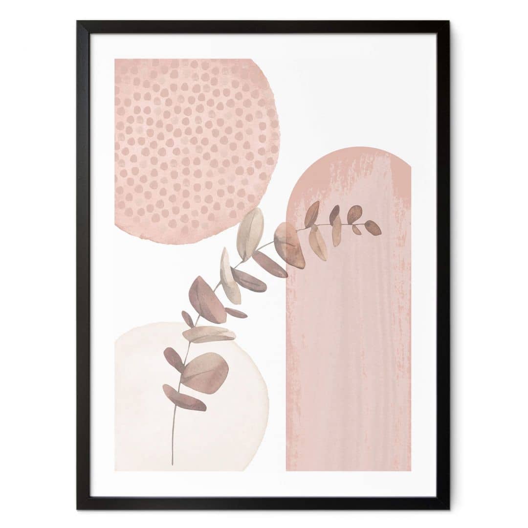 Kaeppel Poster Abstrakt - Moss - Boho in Rosa