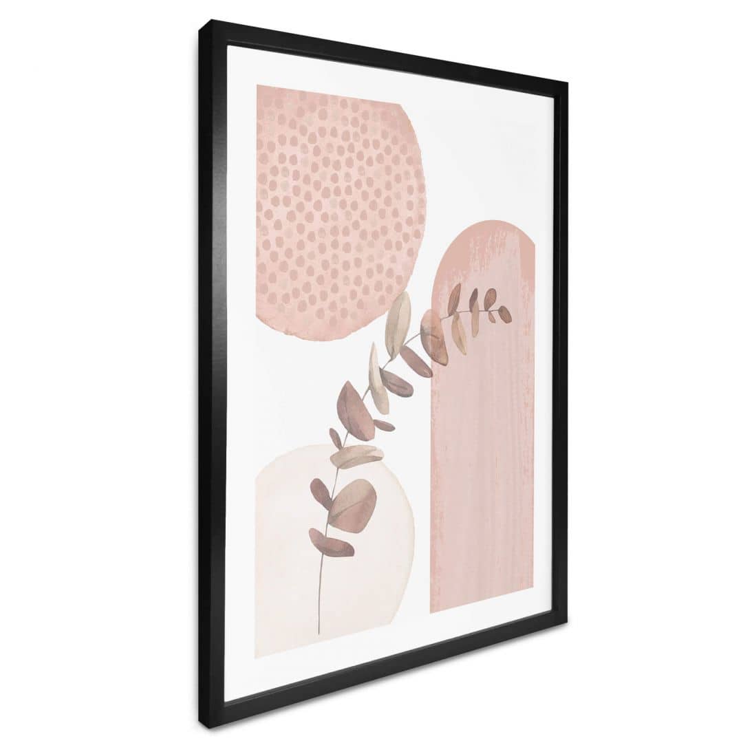 Kaeppel Poster Abstrakt - Moss - Boho in Rosa Kostenloser Versand international