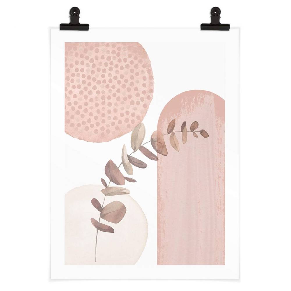 Kaeppel Poster Abstrakt - Moss - Boho in Rosa Kostenloser Versand international