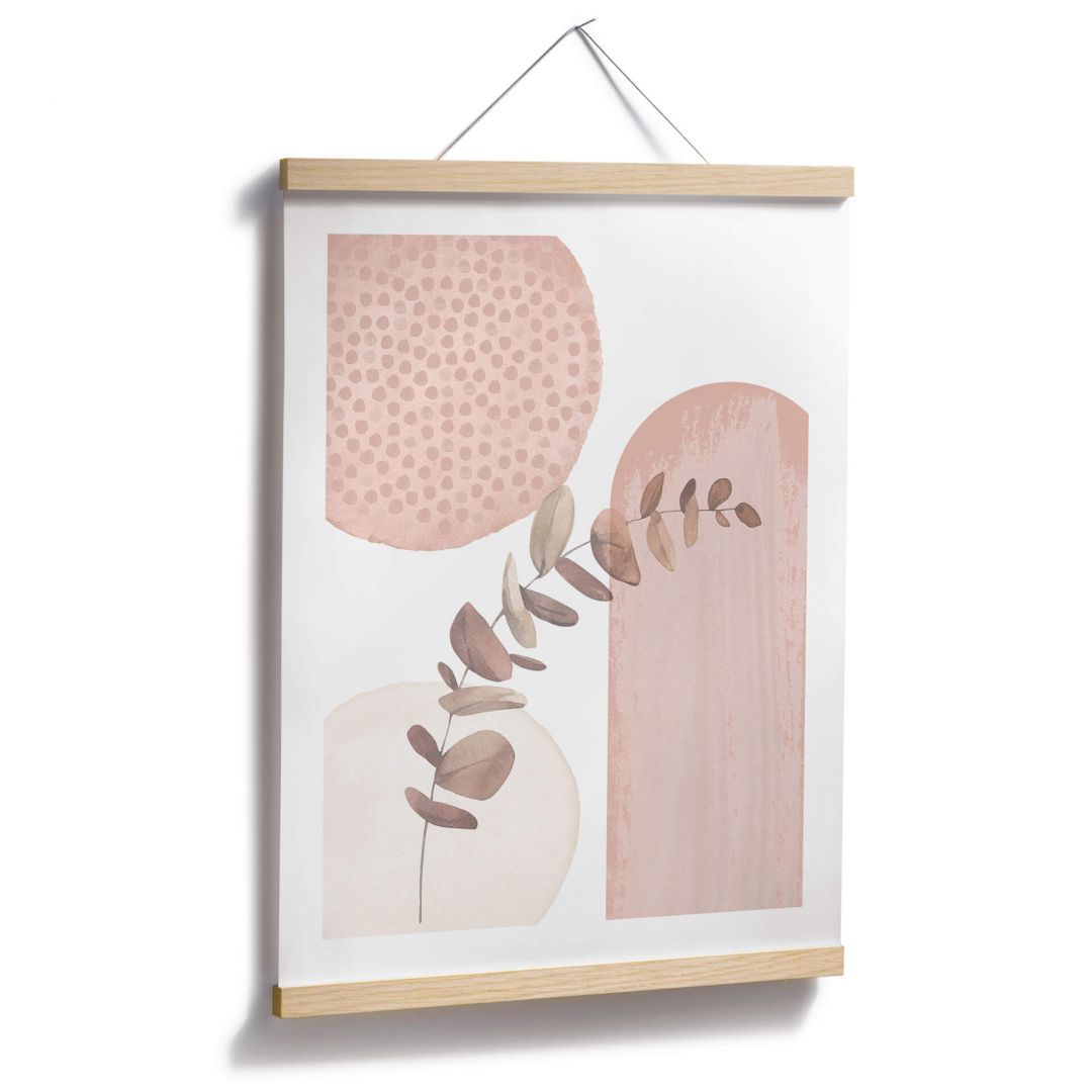 Kaeppel Poster Abstrakt - Moss - Boho in Rosa Kostenloser Versand international