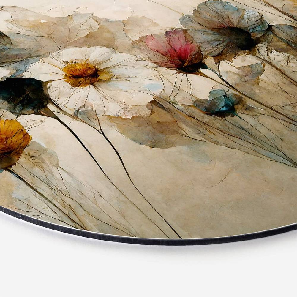 Kaeppel Wandbild Bouquet aus Trockenblumen - Alu-Dibond Rund - Treechild Begrenzt auf 3 Tage