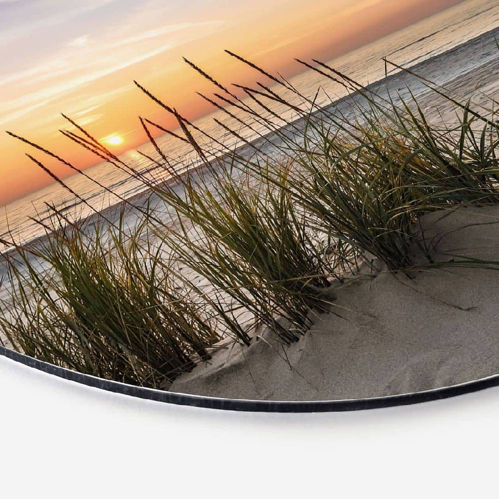 Kaeppel Wandbild Düne am Strand bei Sonnenuntergang - Alu-Dibond Rund Hotsell