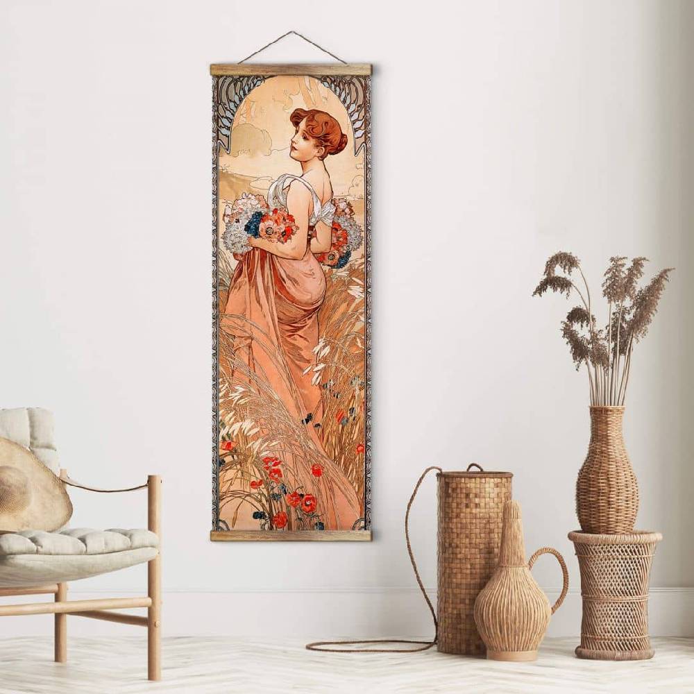 Kaeppel Stoffbild Mucha - Der Sommer 1900 - Panorama Günstiger Verkauf