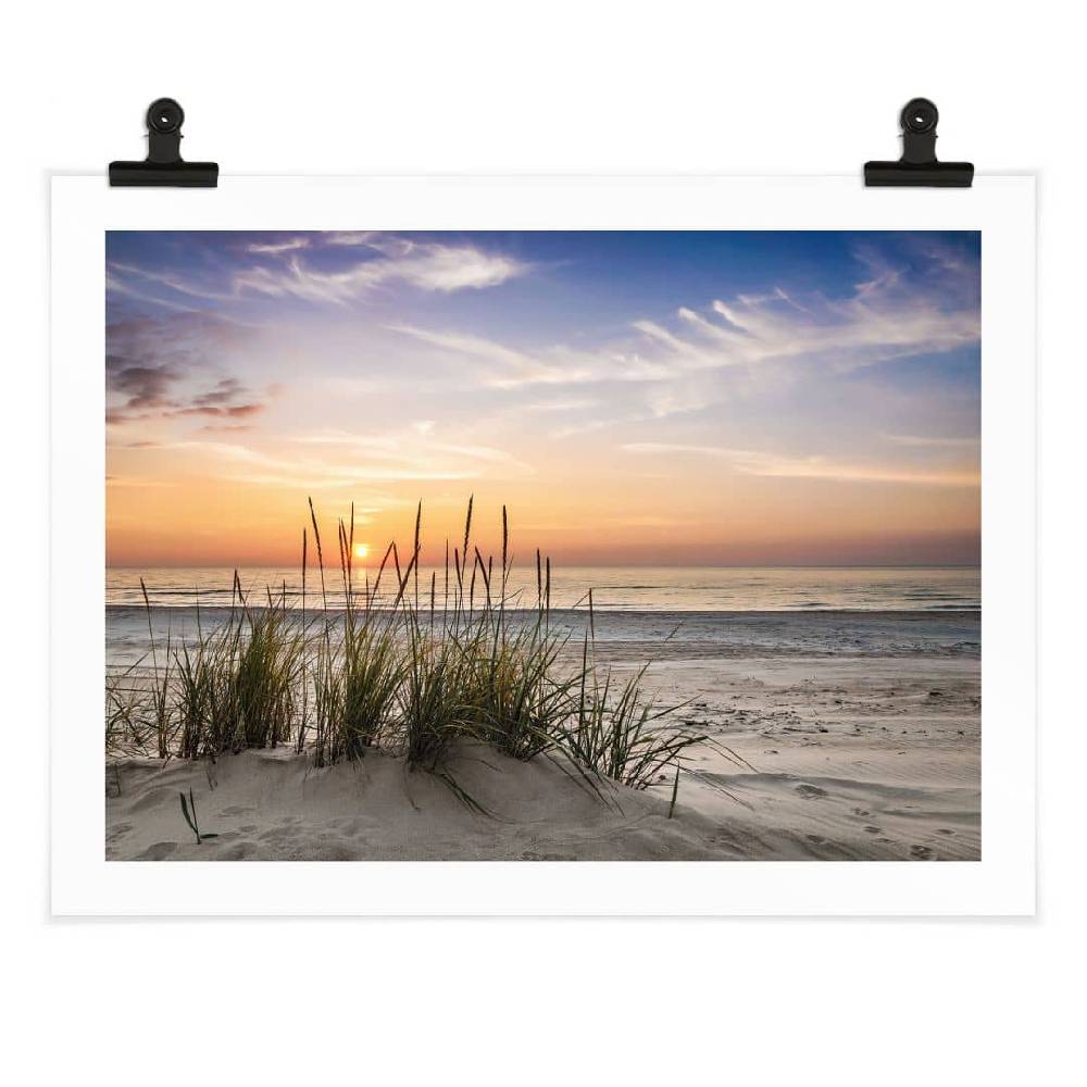 Kaeppel Poster Düne am Strand bei Sonnenuntergang Limitierter Zeitrabatt