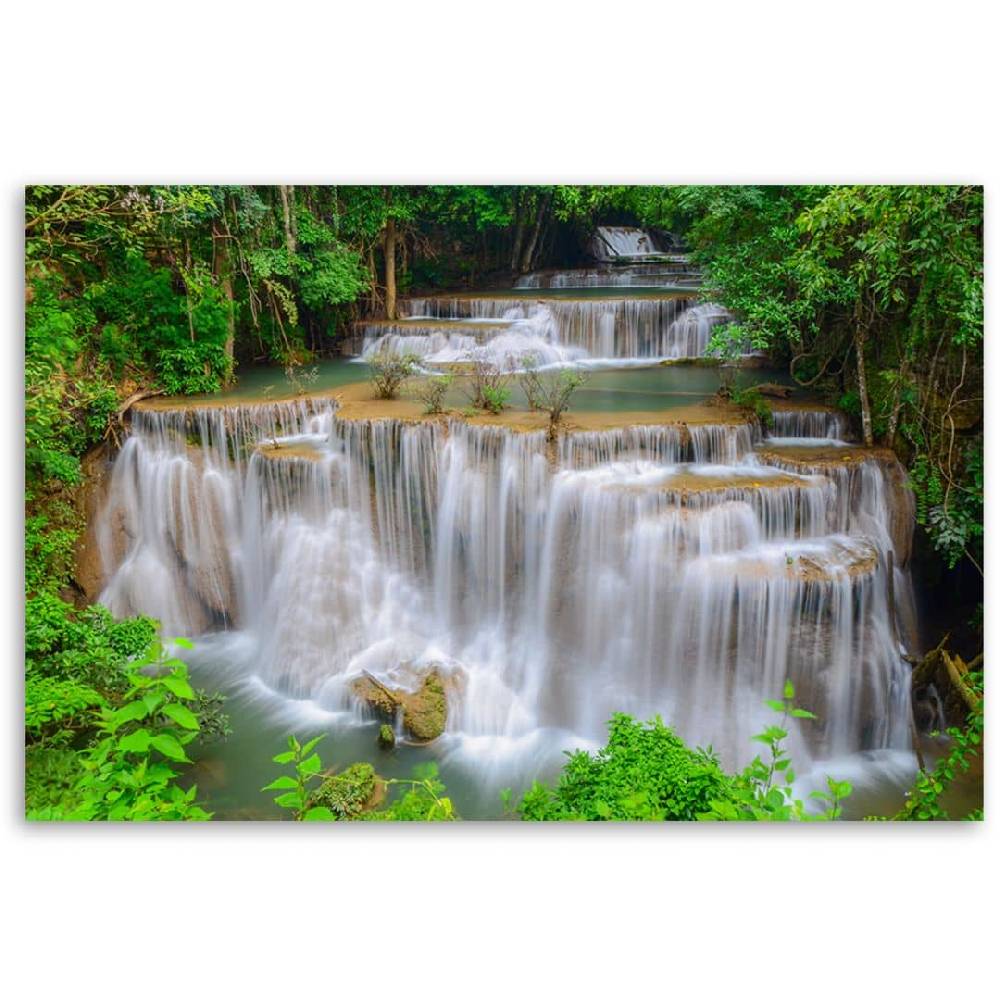 Kaeppel Leinwandbild, Wasserfall Natur Wald Weihnachtsangebot