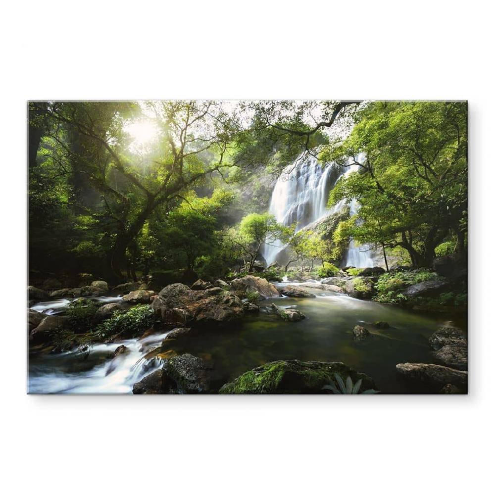 Kaeppel Acrylglasbild Wasserfall im Wald - Foto