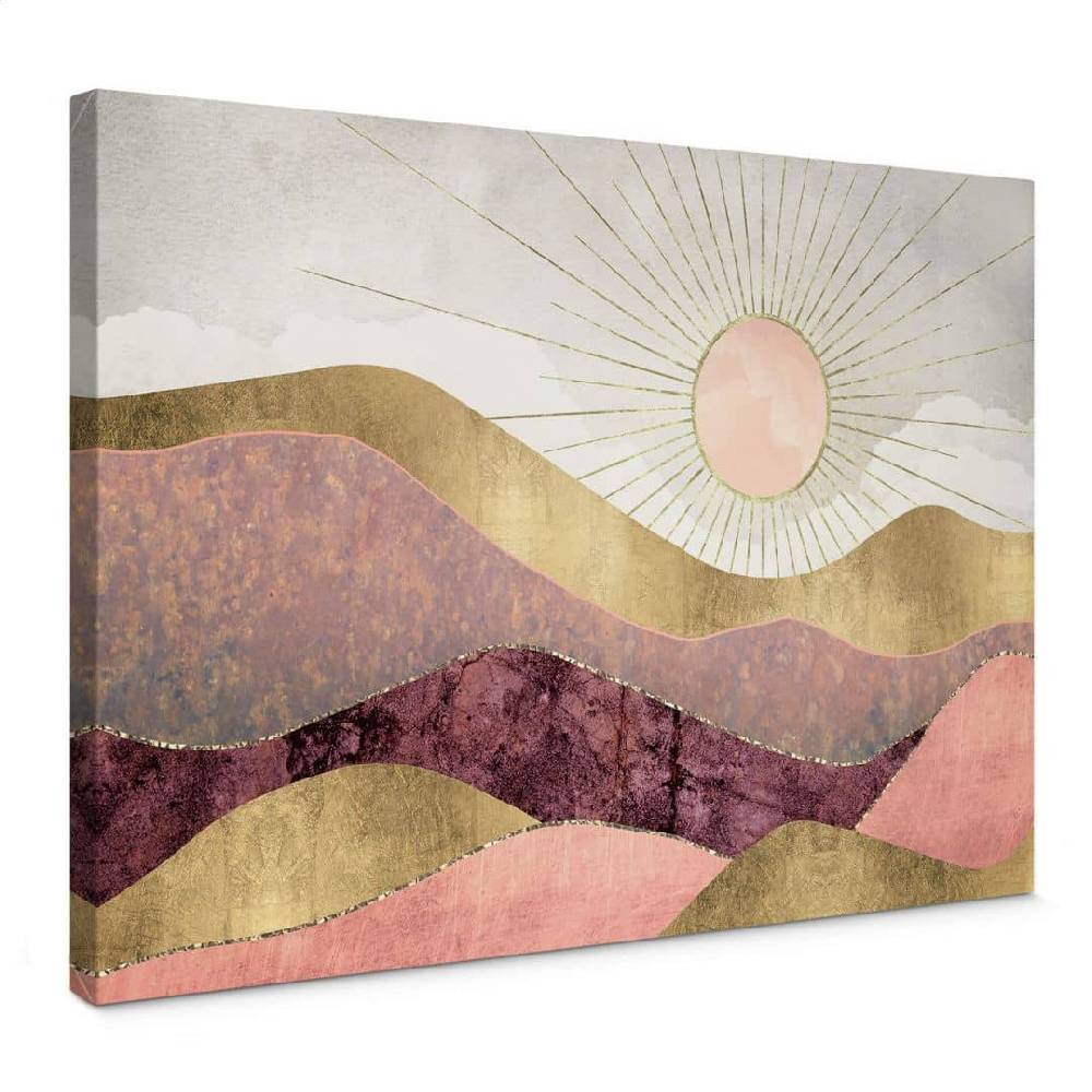 Kaeppel Leinwandbild SpaceFrog Designs - Rosa Sonne