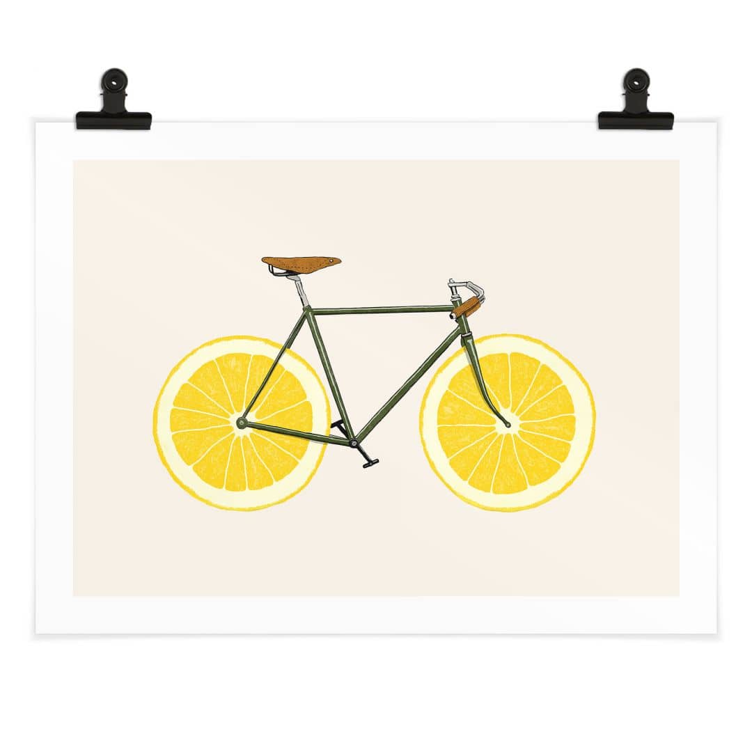 Kaeppel Poster Fahrrad mit Zitronen - Bodart Bestseller