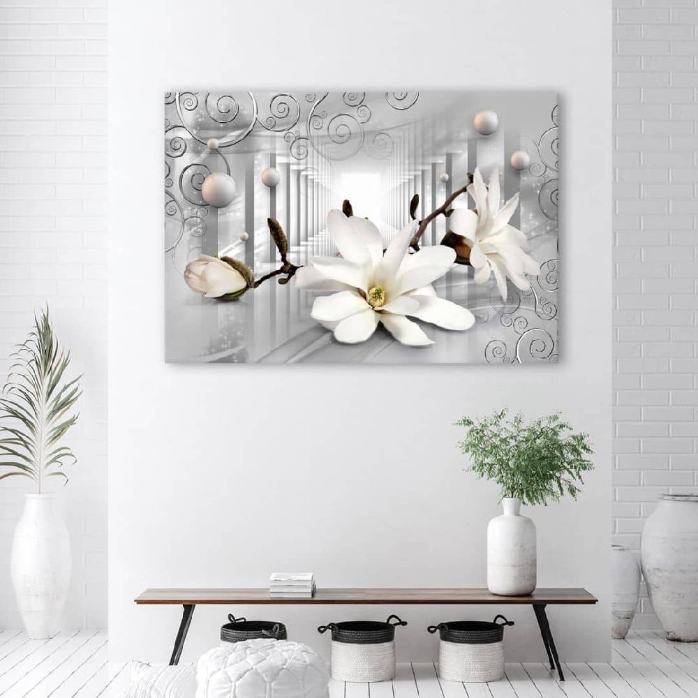 Kaeppel Leinwandbild, Blumen im Tunnel 3D Kugeln Kauf eins, bekomm eins gratis