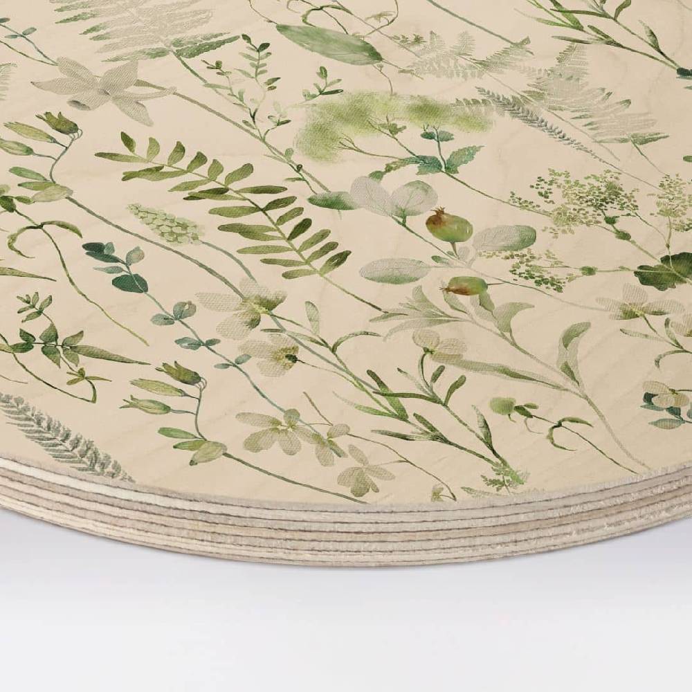 Kaeppel Holzbild Kräuter und Wildblumen - UN Designs - Rund Tägliche Deals