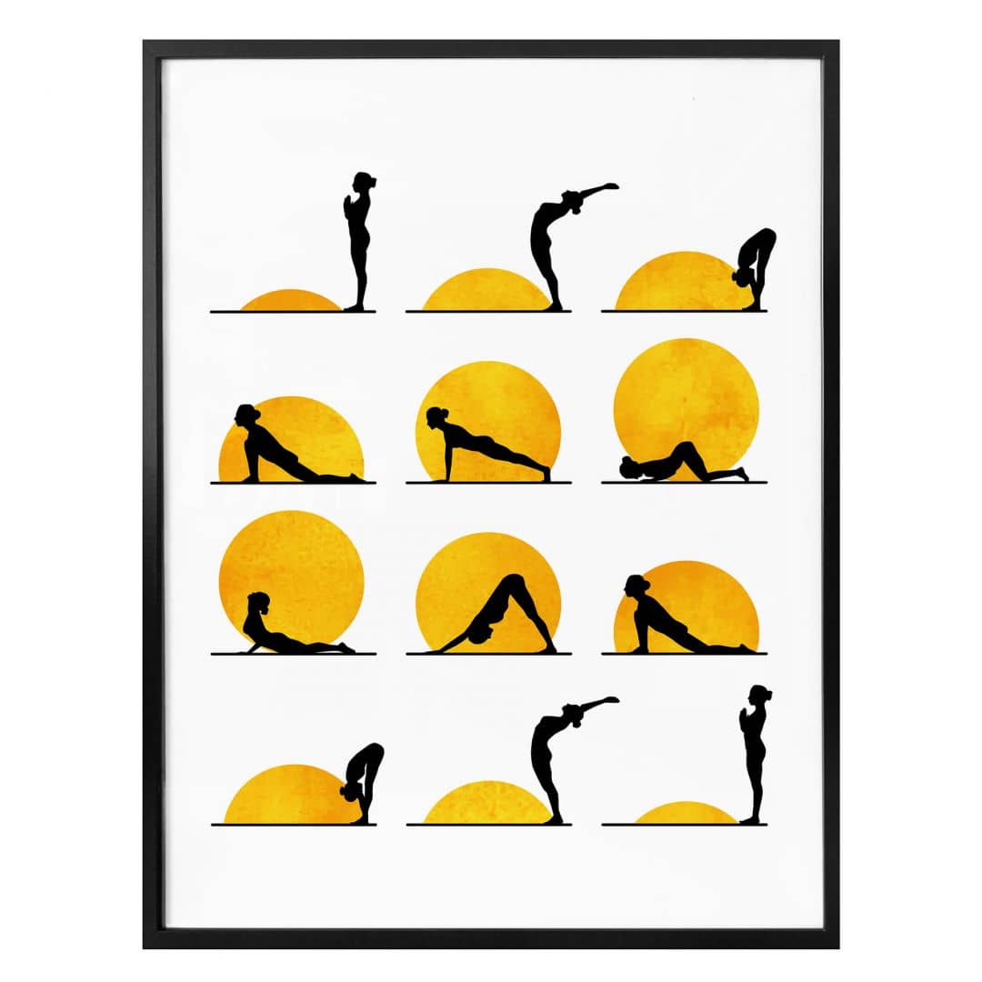 Kaeppel Poster Kubistika - Yoga Der Sonnengruß