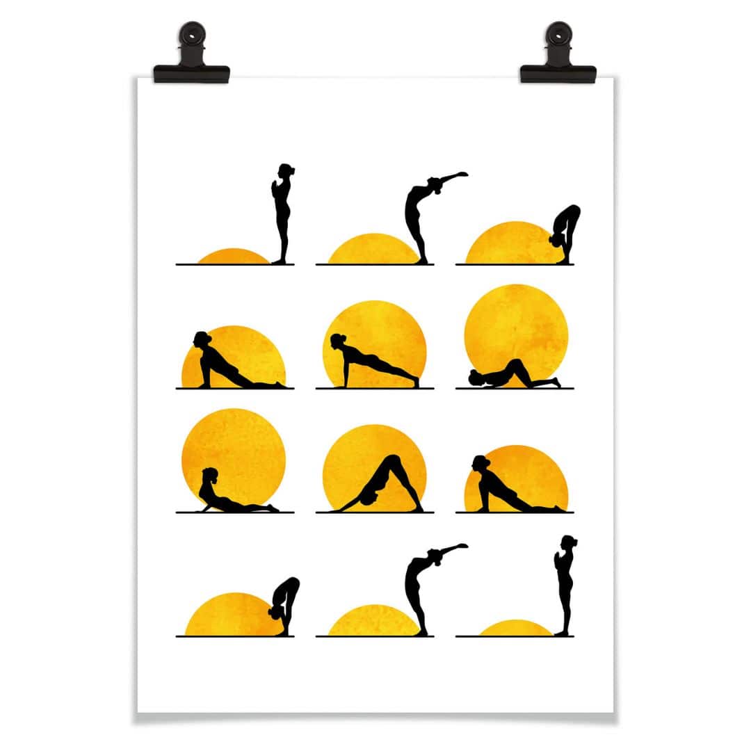 Kaeppel Poster Kubistika - Yoga Der Sonnengruß Letzte 3 Tage