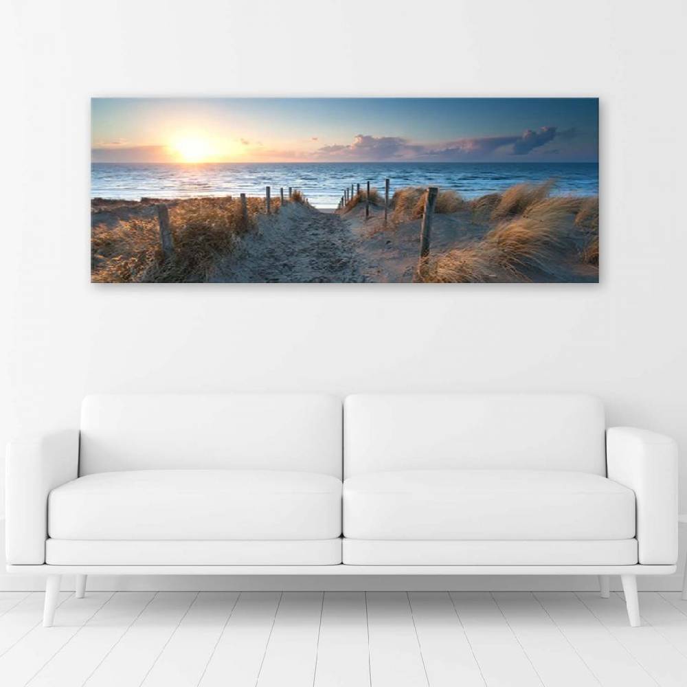 Kaeppel Leinwandbild, Sonnenuntergang am Strand Zeitbegrenzte Promotion