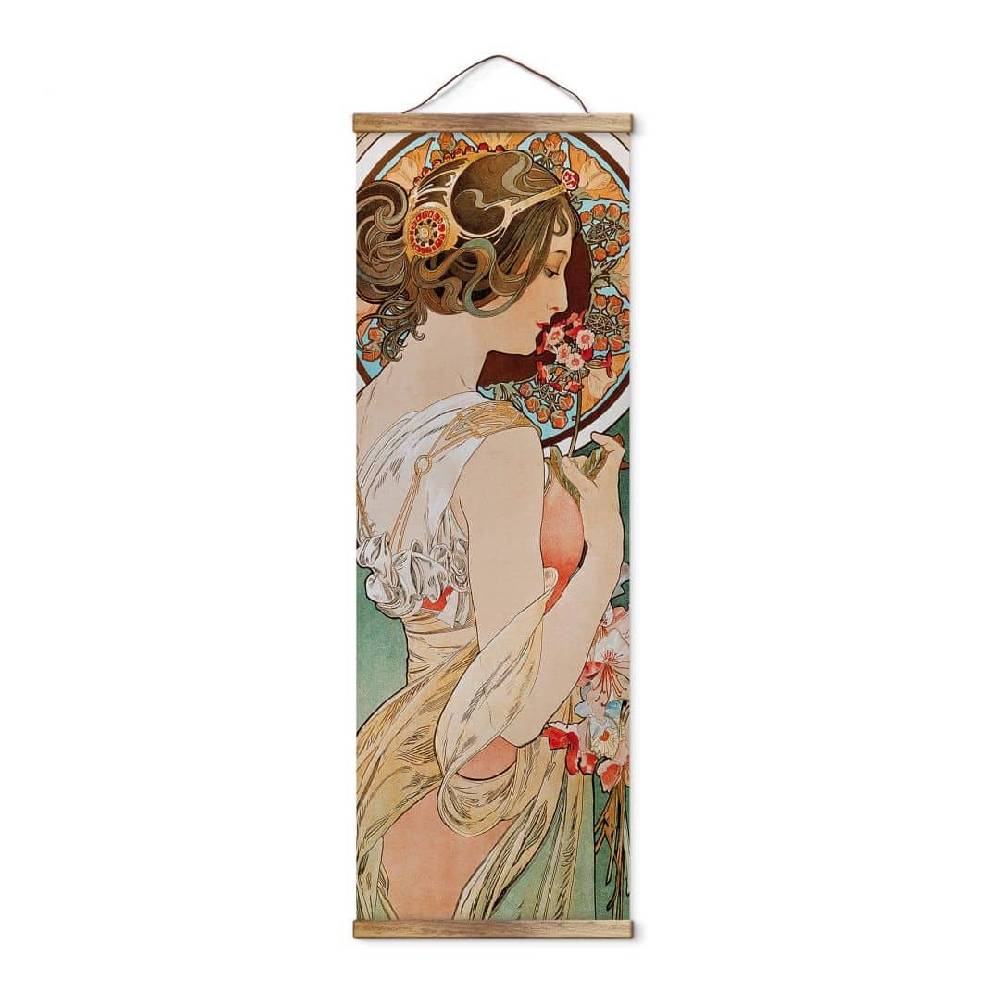Kaeppel Leinwand, Banner, Stoffbild Mucha - Schlüsselblume - Panorama