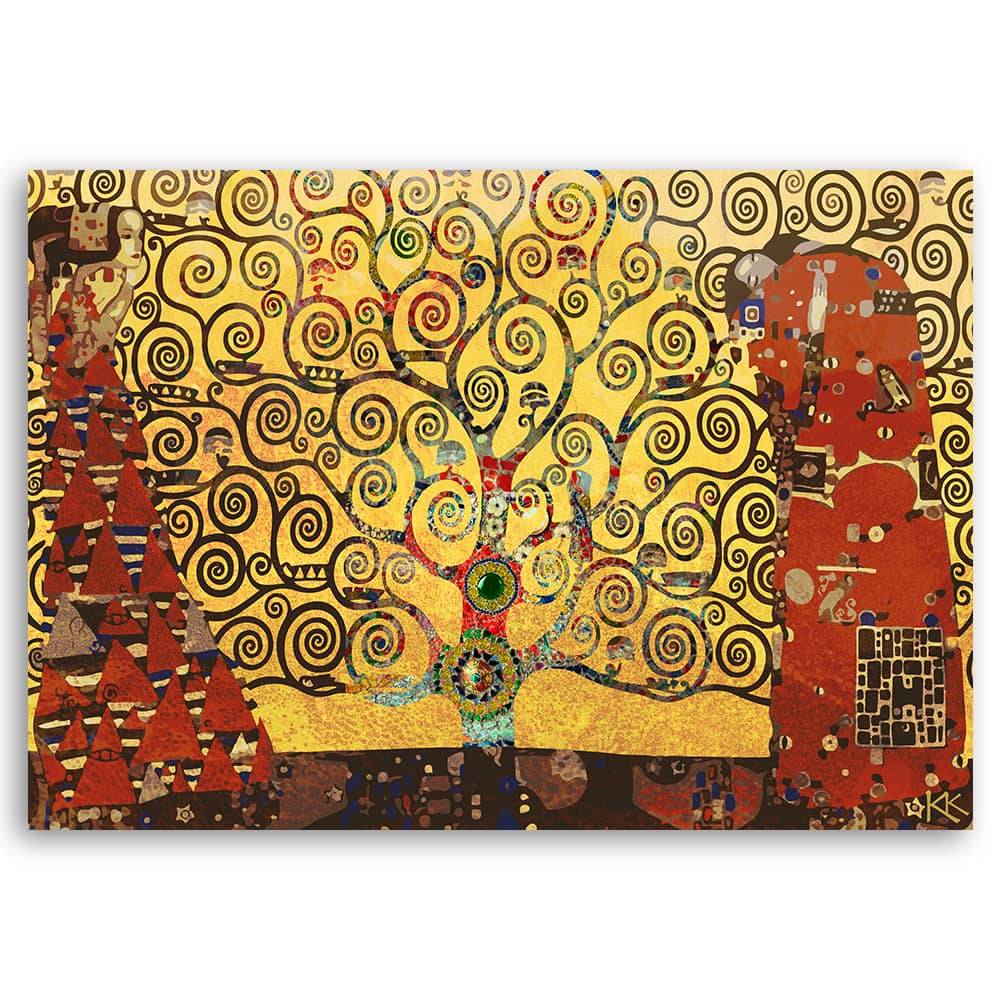 Kaeppel Leinwandbild, Gustav Klimt Baum des Lebens Nur für heute