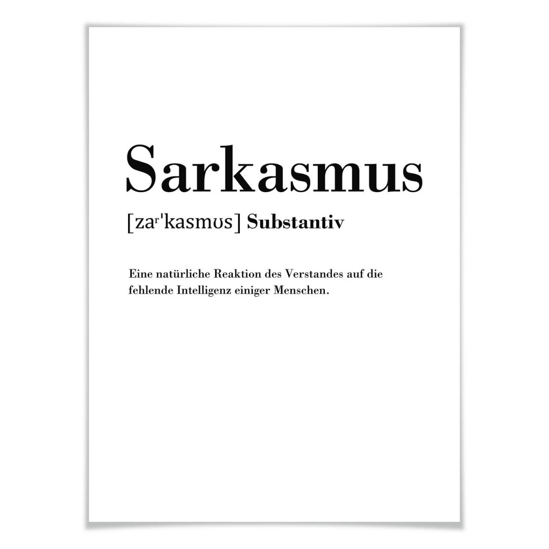 Kaeppel Poster Grammatik - Sarkasmus Riesige Rabatte