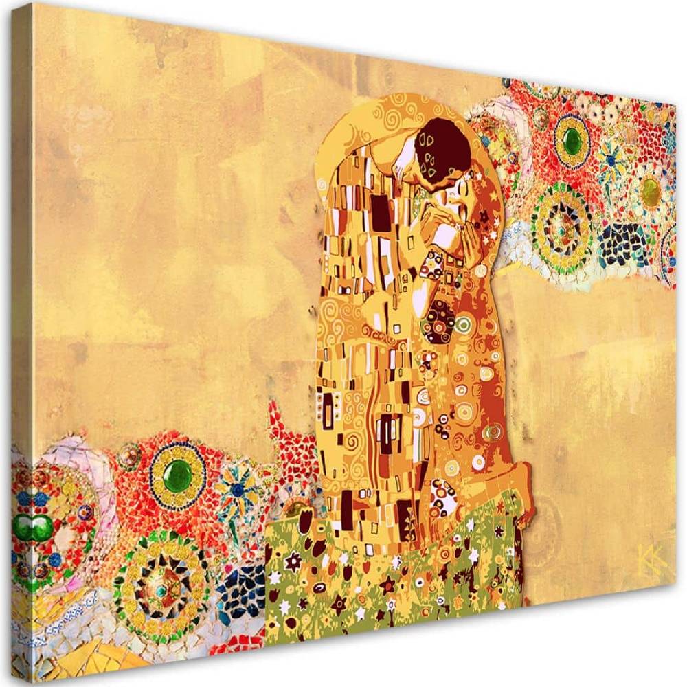 Kaeppel Leinwandbild, Klimt Erfüllung einer Frau Abstrakt Speichern exportieren