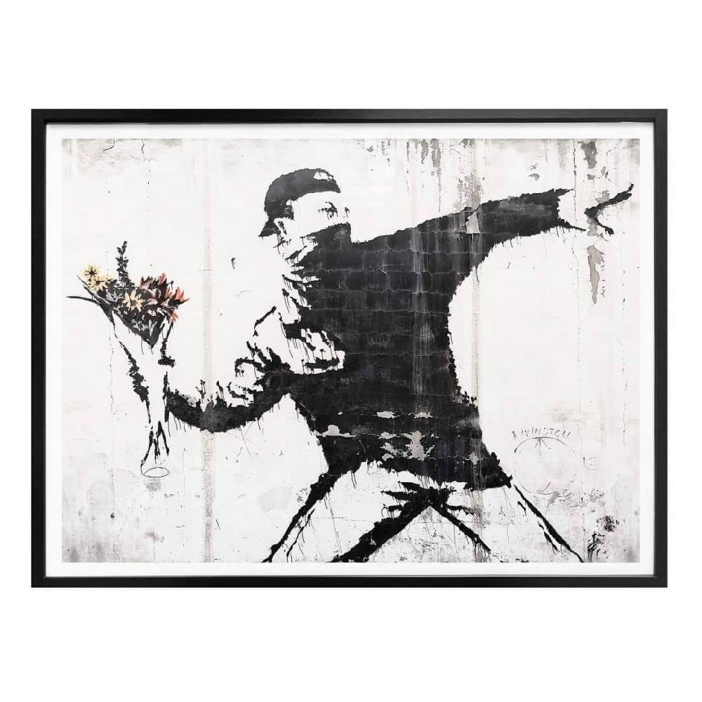 Kaeppel Poster Banksy - Der Blumenwerfer Meist gekauft