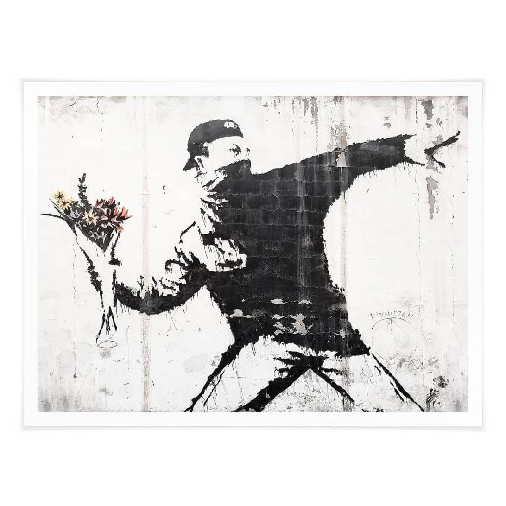 Kaeppel Poster Banksy - Der Blumenwerfer Meist gekauft