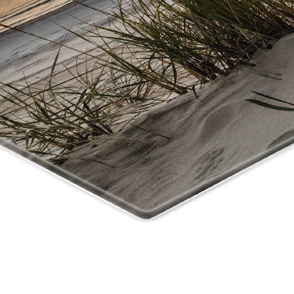 Kaeppel Glasbild Düne am Strand bei Sonnenuntergang Sonderangebot