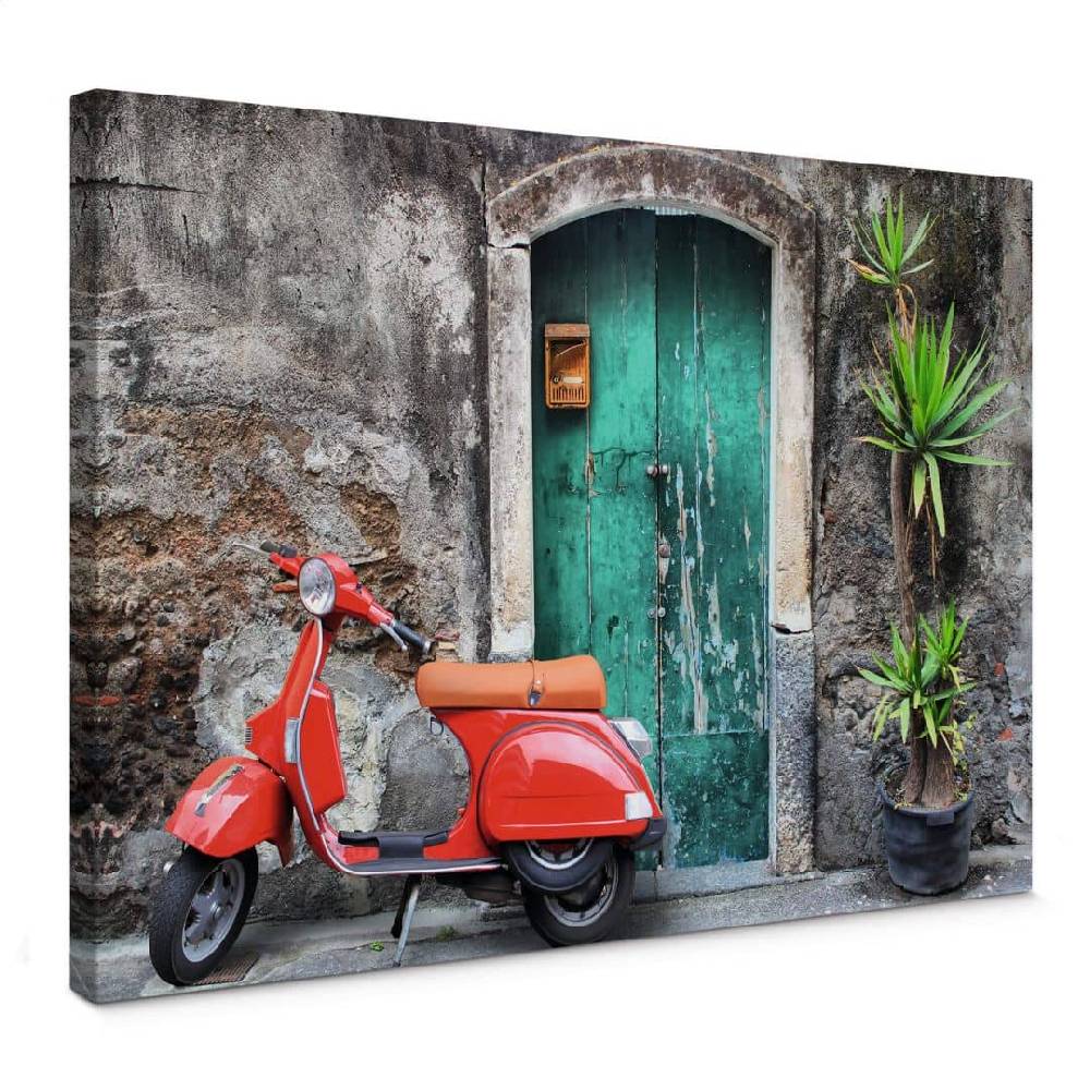 Kaeppel Leinwandbild Red Scooter