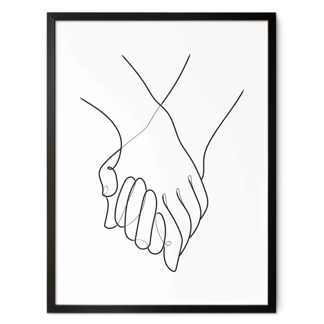 Kaeppel Poster 1X Studio - Line Art Hand in Hand