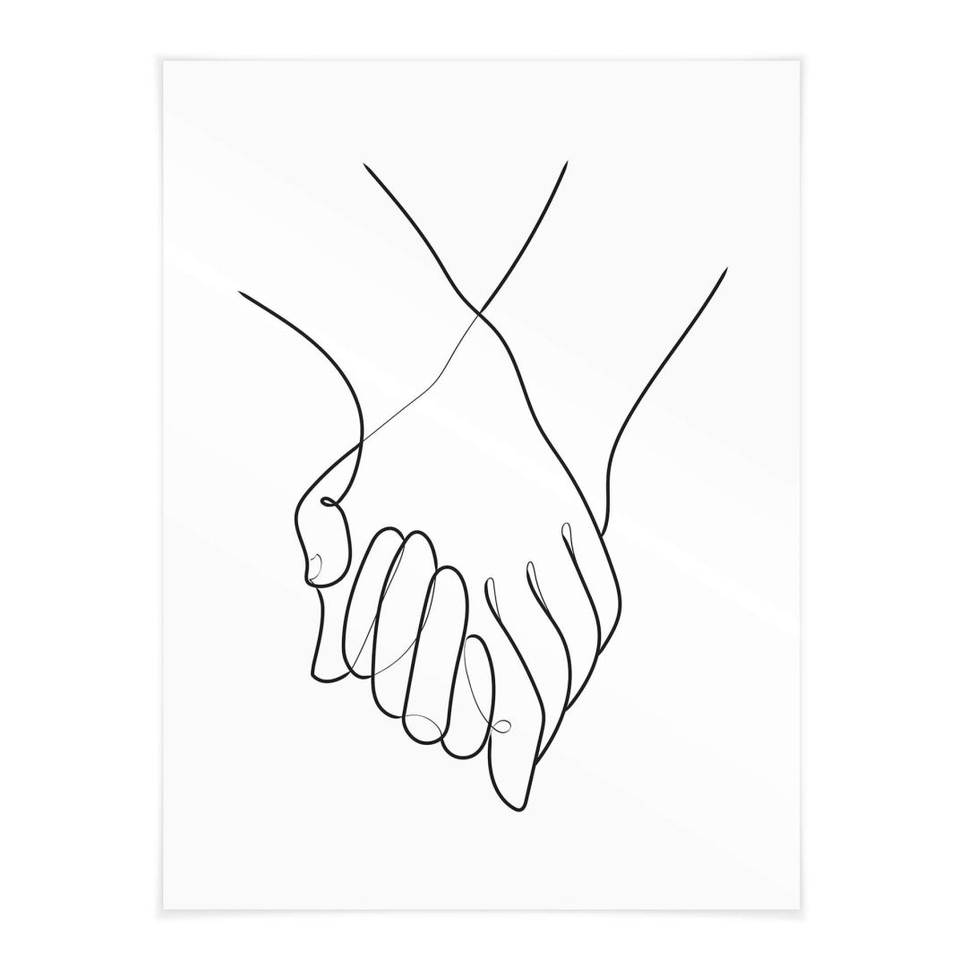 Kaeppel Poster 1X Studio - Line Art Hand in Hand Günstig kaufen