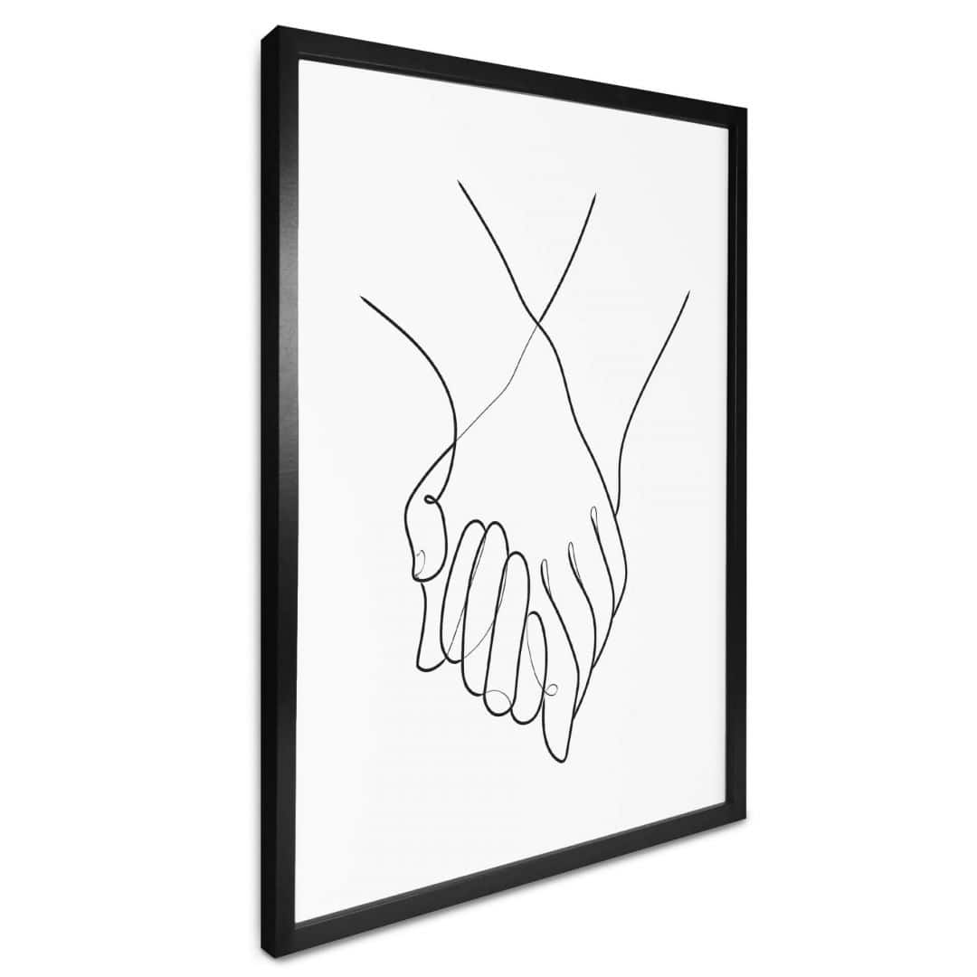 Kaeppel Poster 1X Studio - Line Art Hand in Hand Günstig kaufen