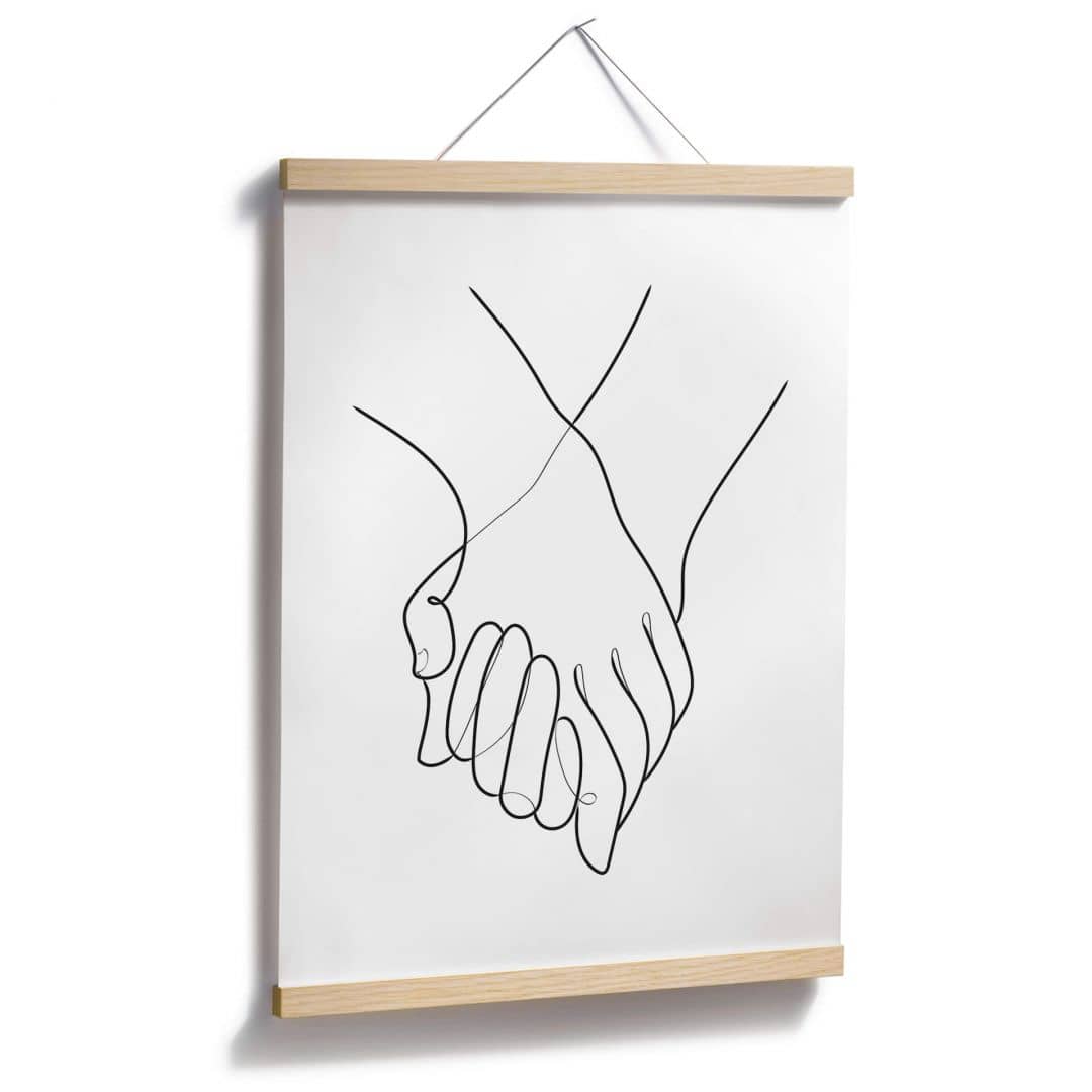 Kaeppel Poster 1X Studio - Line Art Hand in Hand Günstig kaufen