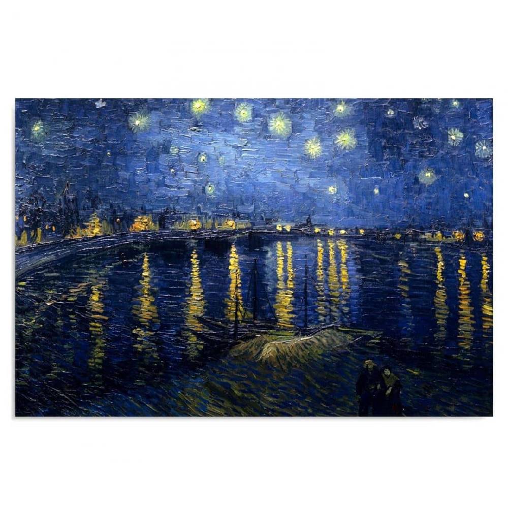 Kaeppel Leinwandbild, Reproduktion eines Gemäldes von V. van Gogh - Sternennacht über der Rhône Saisonale Angebote