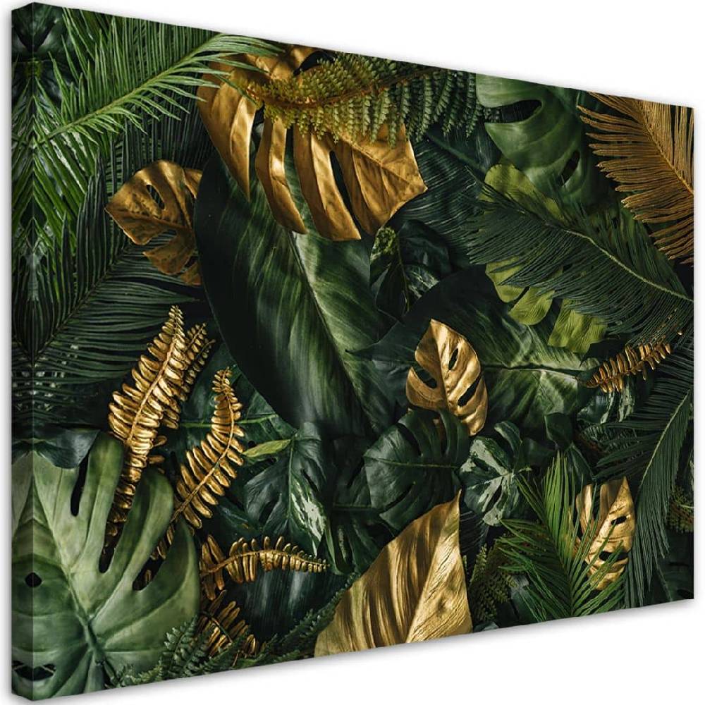 Kaeppel Leinwandbild, Tropische Monstera Blätter Pflanzen Vierteljährliche Förderung
