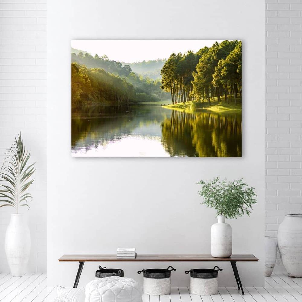 Kaeppel Leinwandbild, Landschaft Waldbaum Natur Discount Store für neue Produkte