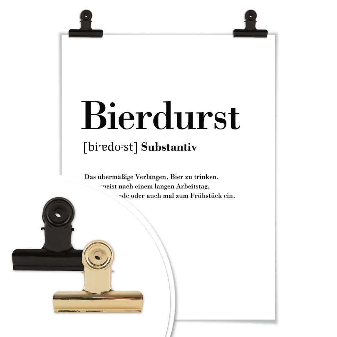 Kaeppel Poster Grammatik - Bierdurst 50% Rabatt mit kostenlosem Versand