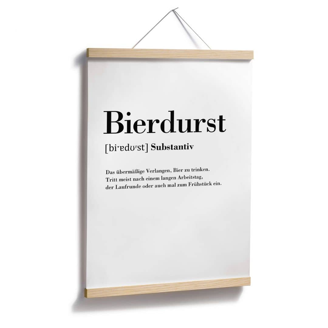 Kaeppel Poster Grammatik - Bierdurst 50% Rabatt mit kostenlosem Versand