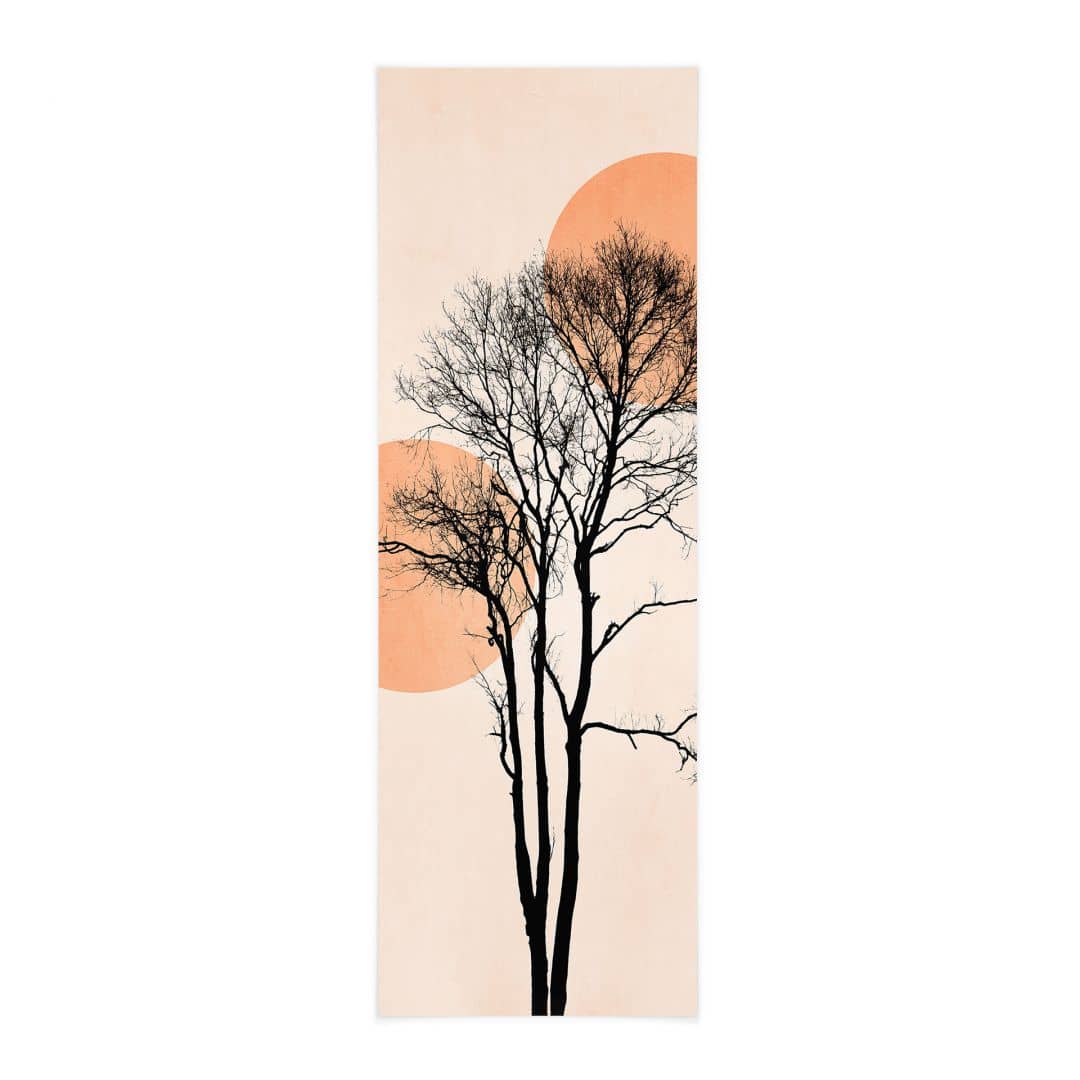 Kaeppel Stoffbild Sonne und Mond in Orange - Kubistika - Panorama Fabrikladen