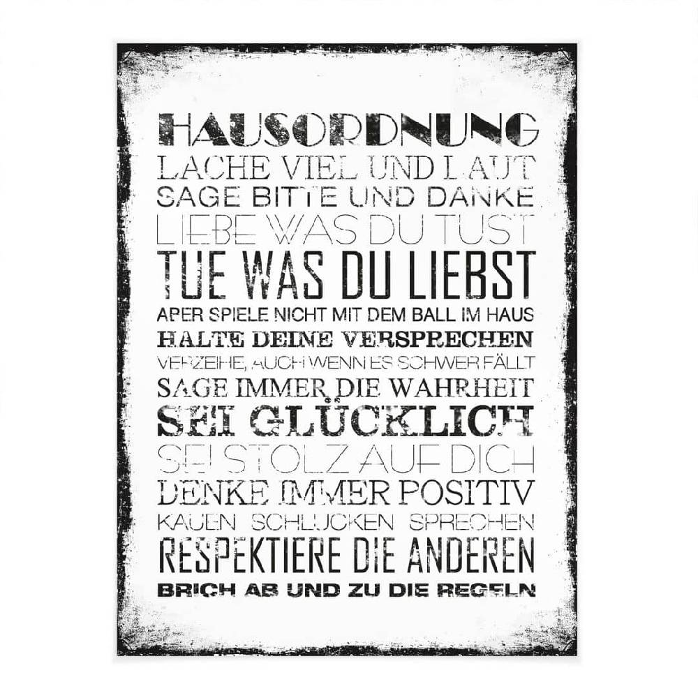 Kaeppel Poster Hausordnung Black Friday Preise