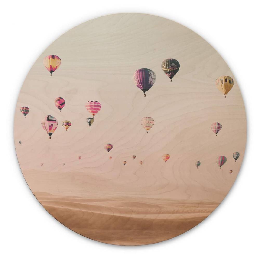 Kaeppel Holzbild Sisi & Seb - Heißluftballon - Rund zollfrei