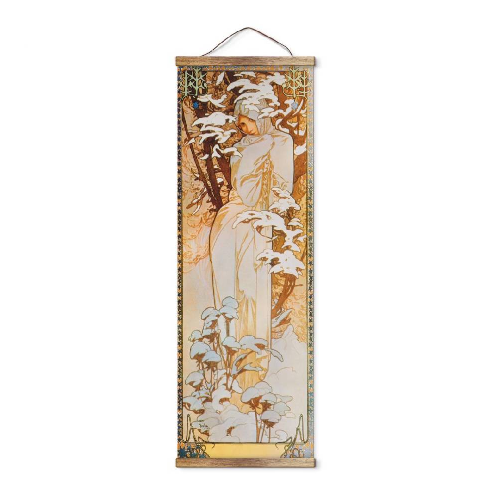Kaeppel Stoffbild Mucha - Jahreszeiten: Der Winter 1900 - Panorama