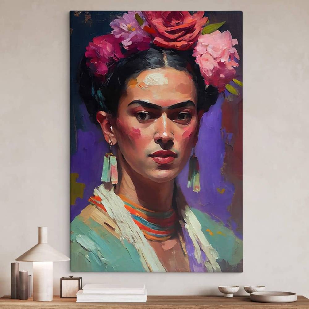 Kaeppel Leinwandbild Treechild - Portrait von Frida Kahlo Günstiger Verkauf