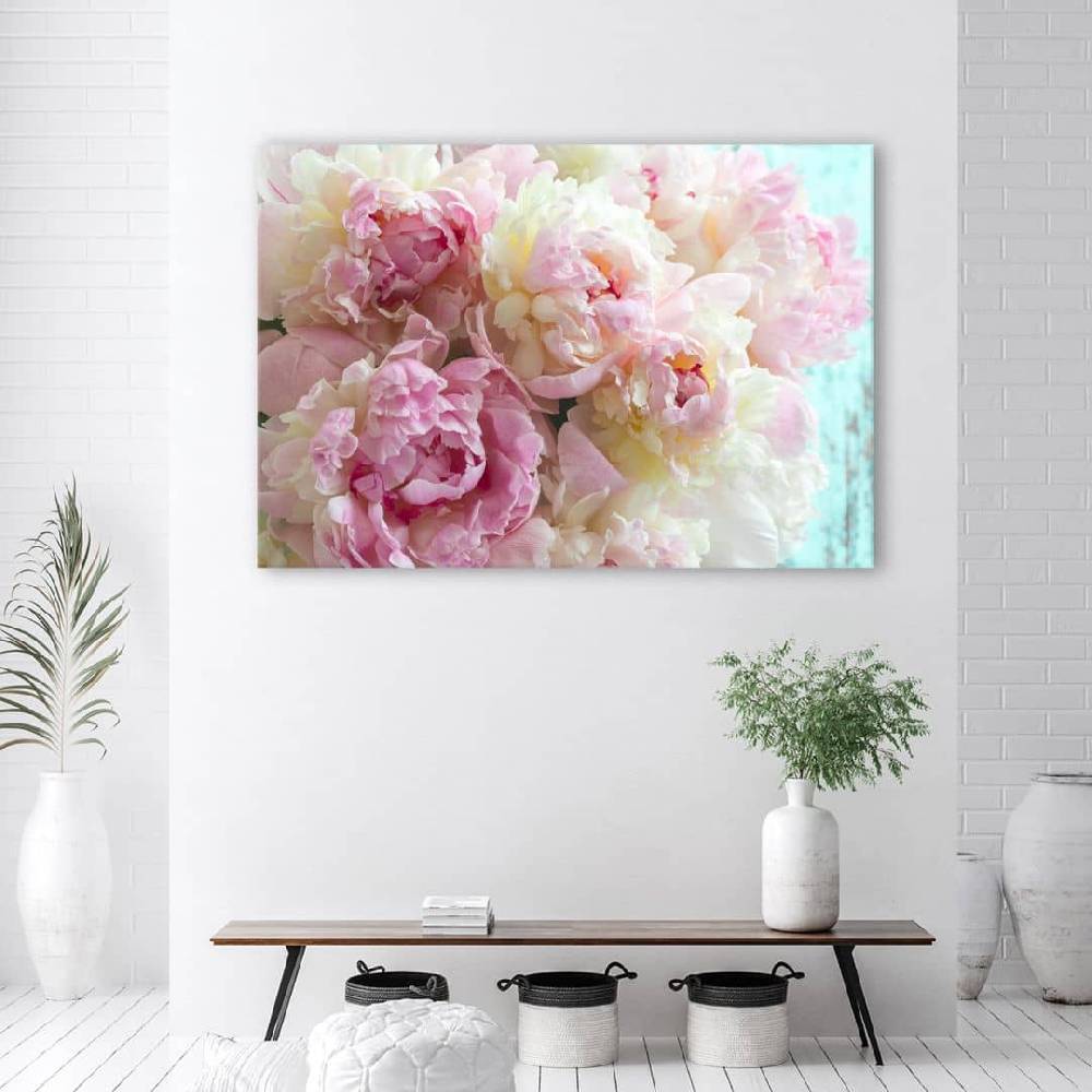 Kaeppel Leinwandbild, Rosa Pfingstrosenblumen Fabrikverkauf